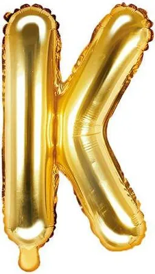 Obrázok produktu pre Fóliový balón Písmeno K, 35 cm, zlatý