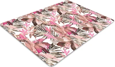 Produktbild von Stuhlunterlage Bürostuhlunterlage 120 cm x 90 cm Bodenmatte Bürostuhlunterlage - Tropische Blume