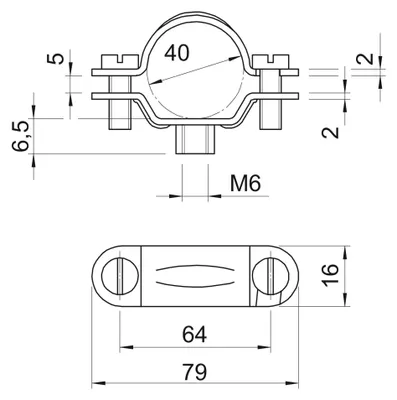 Obrázek produktu pro Obo Bettermann 1383418, Ocel, Ocel, 1,35 cm, 16 mm, 1,5 mm