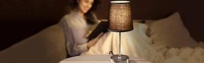Image de Lampe de chevet, anthracite, 32 x 13 x 13 cm, douille E14