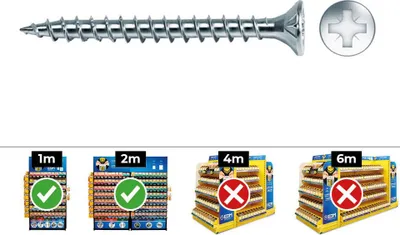 Productafbeelding van CELO schroefset, 5 x 50 mm, verzinkt, met platte kop (200 stuks)