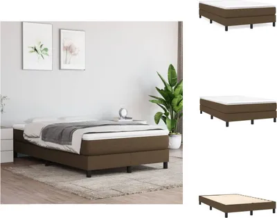 Immagine prodotto di vidaXL Letto a molle scure in tessuto 120x200 cm - Letti & strutture letto