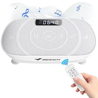 Imagen del producto de MERACH 2398: Alfombrilla vibratoria para todo el cuerpo, color blanco