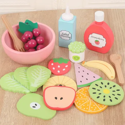 Produktbild von 360Home Holz Küchenspielzeug Simulation Holzspielzeug für Kinder Obstsalat