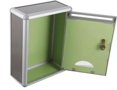 Immagine prodotto di Cassetta postale in alluminio resistente alle intemperie, montaggio a parete, sicurezza