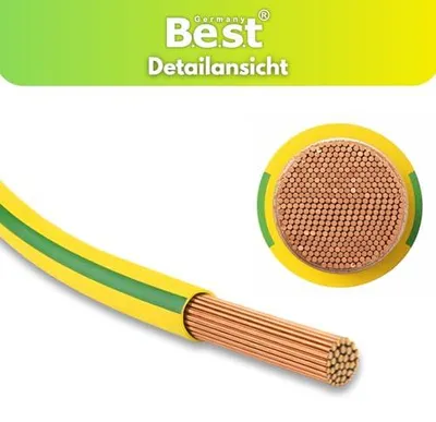 Produktbild von B.E.S.T. Erdungskabel H07V-K 4 mm² grün-gelb flexible Kupferlitze PVC NYAF 100 m