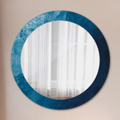 Produktbild von Wohnzimmer Spiegel - Mirror zum Wandspiegel Schlafzimmer – Schminkspiegel - Abstrakt Kunst - Runder: Ø70cm