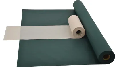 Produktbild von Sensalux Kombi-Set 1 Tischdeckenrolle 1,5m x 25m grün + Tischläufer 30cm creme