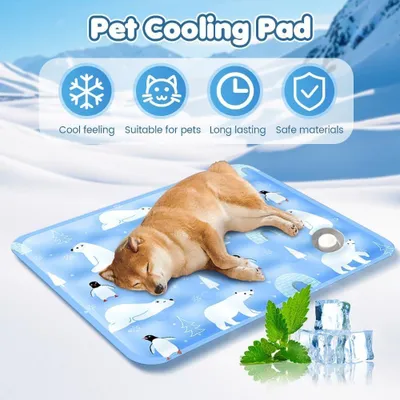 Produktbild von Cooling Mat Dog Cat 50 x 60 cm Cooling Blanket Dog Cat Self-Cooling Dog Mat Cooling Cushion Mat for Pets Dogs Cooling Mat Dogs Self-Cooling Cooling Blanket for Cats Dog Cooling Mat (L, 50 x 40 cm)