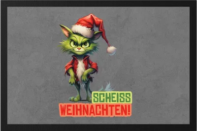 Produktbild von Scheiss Weihnachten Fußmatte Katzenbesitzer Sarkasmus Geschenk