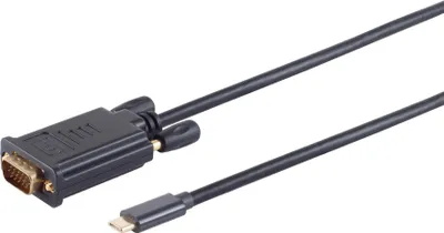 Produktbild von S-Conn 10-59185 Videokabel-Adapter 1,8 m USB Typ-C VGA (D-Sub) Schwarz (10-59185)