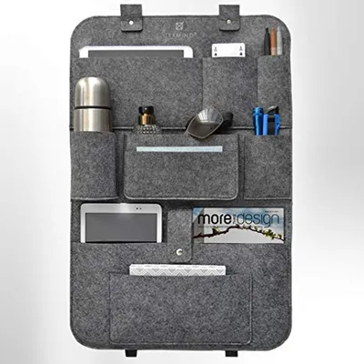Produktbild von IXXMIND® auto organizer, Wohnmobil Zubehör, autositzschoner, rückenlehnenschutz auto kinder, rücksitztasche, hängeregal, autositz organizer, stabiler filz, Aufbewahrungstasche, autoorganizer,