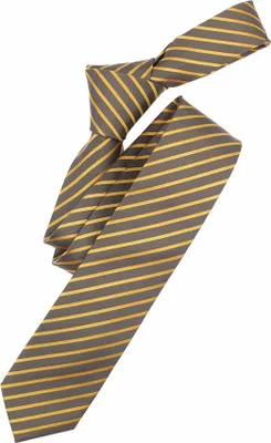 Produktbild von VENTI Herren Business-Krawatte 6cm Seide Struktur Gelb gestreift