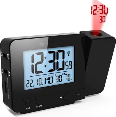 Immagine prodotto di Sveglia Digitale Fj3531 Con Proiezione Funzione Snooze Retroilluminazione Black