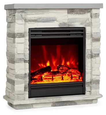 Produktbild von Klarstein Deko Kamin mit LED-Flammen, Elektro Kamin mit Heizung, 1800W Elektrischer Kamin, Sparsamer Kamin Elektrisch, Wandkamin mit Fernbedienung & Timer, Elektrische Kamine mit Polystone-Gehäuse