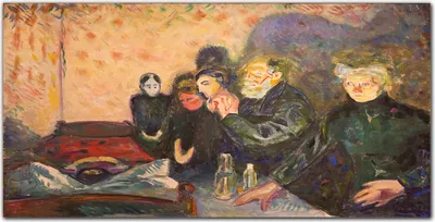 Produktbild von Coloray Küchenrückwand 140x70 Spritzschutz aus Glas - Todeskampf Edvard Munch