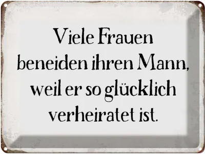 Produktbild von vianmo Blechschild 30x40 cm viele Frauen beneiden ihren Mann Spruch Zitat