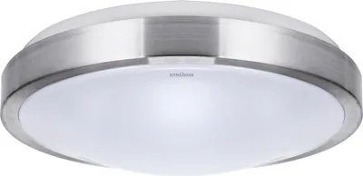 Zdjęcie produktu dla Plafon LED okrągły ALEX srebrno-biały 12W Neutralna biel 840lm tworzywo sztuczne wym:8,5x26x26cm IP44 Struhm