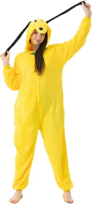 Produktbild von Katara 1744 -  Hund Pluto Gelb L (165-175cm), Jumpsuit, Onesie, Karneval, Overall, Party, Karnevals-Kostüm, Verkleidung zum Fasching, Schlafanzug, Hausanzug, Jogginganzug, Cosplay, Tierkostüm für Erwachsene
