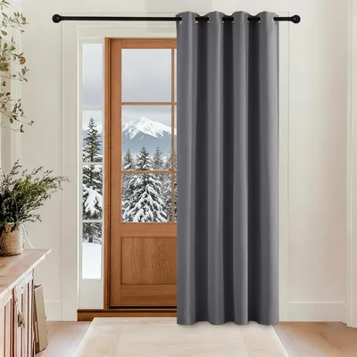 Obrázok produktu pre Záves na dvere, termoizolačný, neprepúšťajúci svetlo, sivý, rozmer 230 x 140 cm
