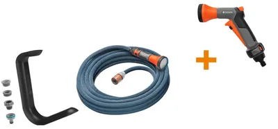 Produktbild von Gardena Textilschlauch Liano Xtreme mit TapFix 13 mm (1/2) 10 m inkl. Bewässerungsbrause AquaCount