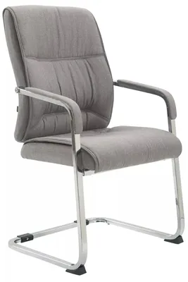 Produktbild von In And OutdoorMatch Besucherstuhl Dovie - Esszimmerstuhl - Bürostuhl - Grau - Ergonomisch - Stoff - Deluxe