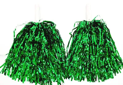 Produktbild von 2 Stück Pompom Pompon Cheerleader Cheerleading Pom Pon Tanzwedel Puschel Pompons Grün