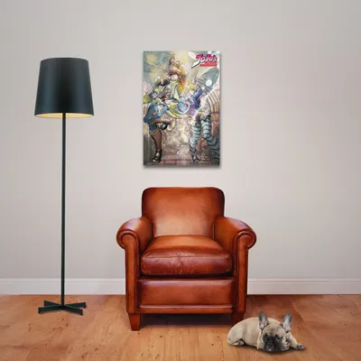 Produktbild von Jojo’s Bizarre Adventure - Poster - Joseph and Ceasar + 2 St Posterleisten Alu 63 cm