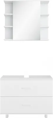 Produktbild von Badmöbel-Set Vicco Ilias Weiß 2 Teile, Unterschrank 80 cm, Model 34645