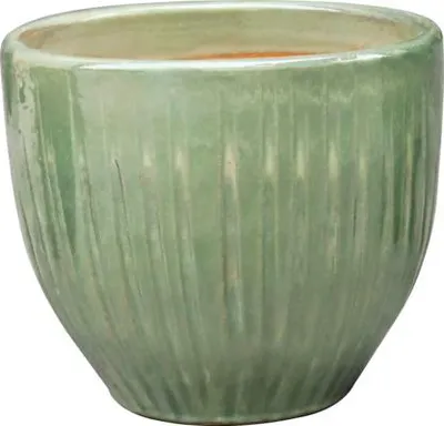 Produktbild von Pflanztopf FloraSelf Ton glasiert Ø 35,5 cm H 31 cm grün