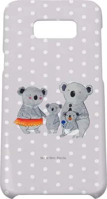 Produktbild von Mr. & Mrs. Panda Samsung Galaxy S8 plus Handyhülle  Koala Familie - Grau Pastell - Geschenk, Family, Handy, Case, Geschwister, Papa, Kinder, Cover, Muttertag, Hülle