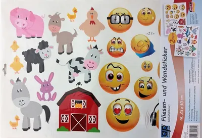 Produktbild von alpfa 802261 Wandsticker Motiv "Kinder" selbstklebend - UV-beständig