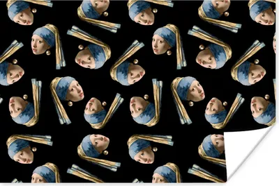 Produktbild von MuchoWow® Poster Mädchen mit Perlenohrring - Muster - Vermeer 30x20 cm - Plakate - Print