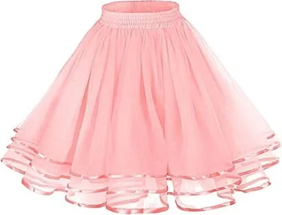 Produktbild von Damen Eleganter Tüllrock mit Rüschen, Hohe Taille, Halblanger Tanzrock für Party und Urlaub, Ideal für Karneval und Fasching