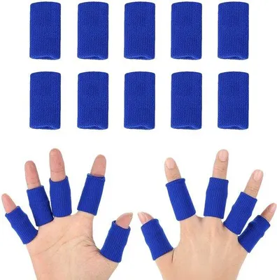 Produktbild von Silikonische Fingerbeschützer für Sport - 10er Pack - Nylon - Fingerstützen - Fingerstützen für Schneiden