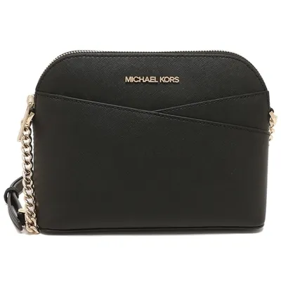 A black Michael Kors crossbody bag.