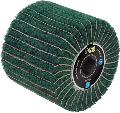 Produktbild von Schleifbürste, Ø120mm, L100mm, Körnung A240/A120, FARTOOLS, Für REX120C, REX200, REX-H-200