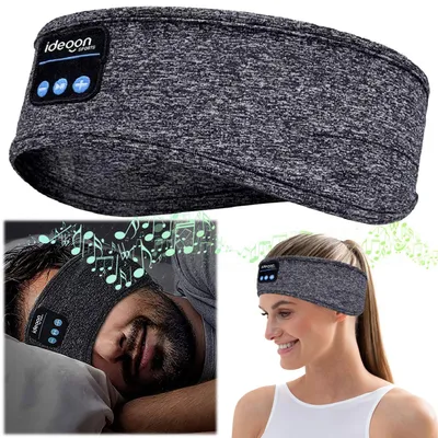 Produktbild von Smartes Kopfhörer-Stirnband, Bluetooth 5.4, Freisprecher & Sprachsteuerung, grau: Ein bequemer Begleiter für Sport, Schlaf & Reisen