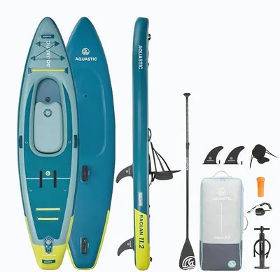 Productafbeelding van Raglan 11'2 opblaasbare kajak-SUP hybride – SUP board met kajaksstoel, peddel, pomp, 2 vinns en rugzak
