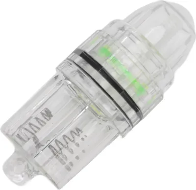 Image de Lampe de pêche Deep Drop Plastique transparent Lampe de pêche à LED alimentée par piles AA pour pêche à la traîne Mer Eau douce Vert