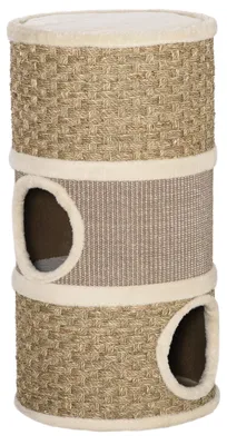 Zdjęcie produktu dla PawHut – drapak w kształcie beczki, wysokość 70 cm, dla kotów, drapak, drzewko do wspinania się, sizal, plusz
