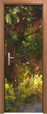 Produktbild von Türposter 70x200 cm Türaufkleber Türtapete Türfolie Klebefolie Paar im Wald spazieren schöner Ort
