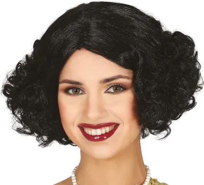 Produktbild von Gatsby Stil Karneval Perücke 1920er Jahre Bob Wellen Retro, Farbe: Schwarz