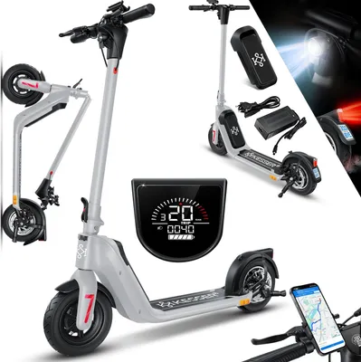 Produktbild von KESSER® E-Scooter mit Straßenzulassung 40km Reichweite Faltbarer Elektro 36V / 10 Ah Batterie Roller Belastung bis 120kg 450W Motor 10" Reifen LCD-Display und universelle Smartphonehalterung