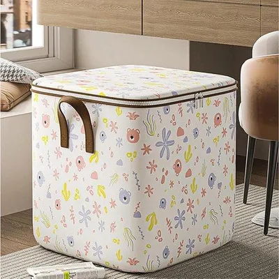 Produktbild von Famanu Aufbewahrungstasche 180 Liter - Faltbare Tasche mit Deckel - Vliesstoff - Für Kleidung und mehr