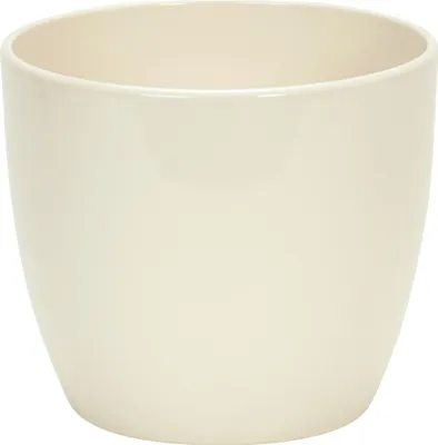 Produktbild von Blumenübertopf AVA aus Keramik Pflanztopf Blumentopf Keramiktopf Übertopf für Blumen Ø 19 cm / H 17 cm, Creme