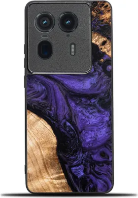 Productafbeelding van Holzhülle Bewood Unique - Violet voor de Motorola Edge 50 Ultra