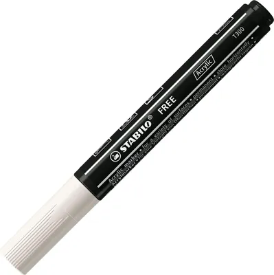 Zdjęcie produktu dla STABILO FREE Acrylic, 1 szt., Biały, 14 lat(a), Okrągła końcówka, 2 mm, 3 mm