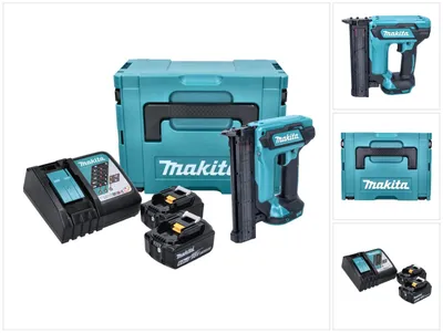 Obrázek produktu pro Akumulátorová svislá hřebíkovačka Makita DFN 350 RGJ 18 V 15 - 35 mm + 2x akumulátor 6,0 Ah + nabíječka + Makpac