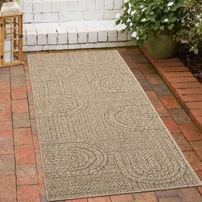 Zdjęcie produktu dla Dywan wewnętrzny i zewnętrzny z juty w naturalnych kolorach Rozmiar - 80 x 150 cm